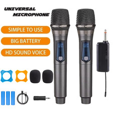 Wireless Microphone 2 Channels UHF Professional Handheld Mic Micphone For Party