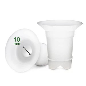 Inserts de téterelle 10 mm (long) compatibles avec Medela PersonalFit 24 mm