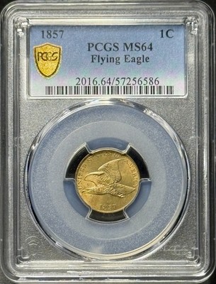 1857 Flying Eagle Cent  PCGS MS-64