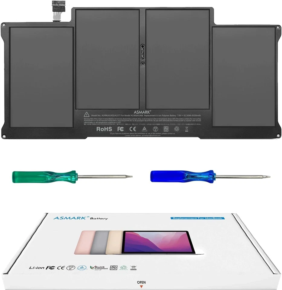 Complete Battery Replacement Kit for MacBook Air 13-inch (2010-2017) with Tools - Image 3 of 4