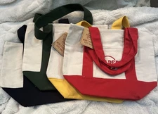 Trader Joe’s 2025 Holiday Mini Tote Canvas Bags. Set Of Four New With Tags. ￼