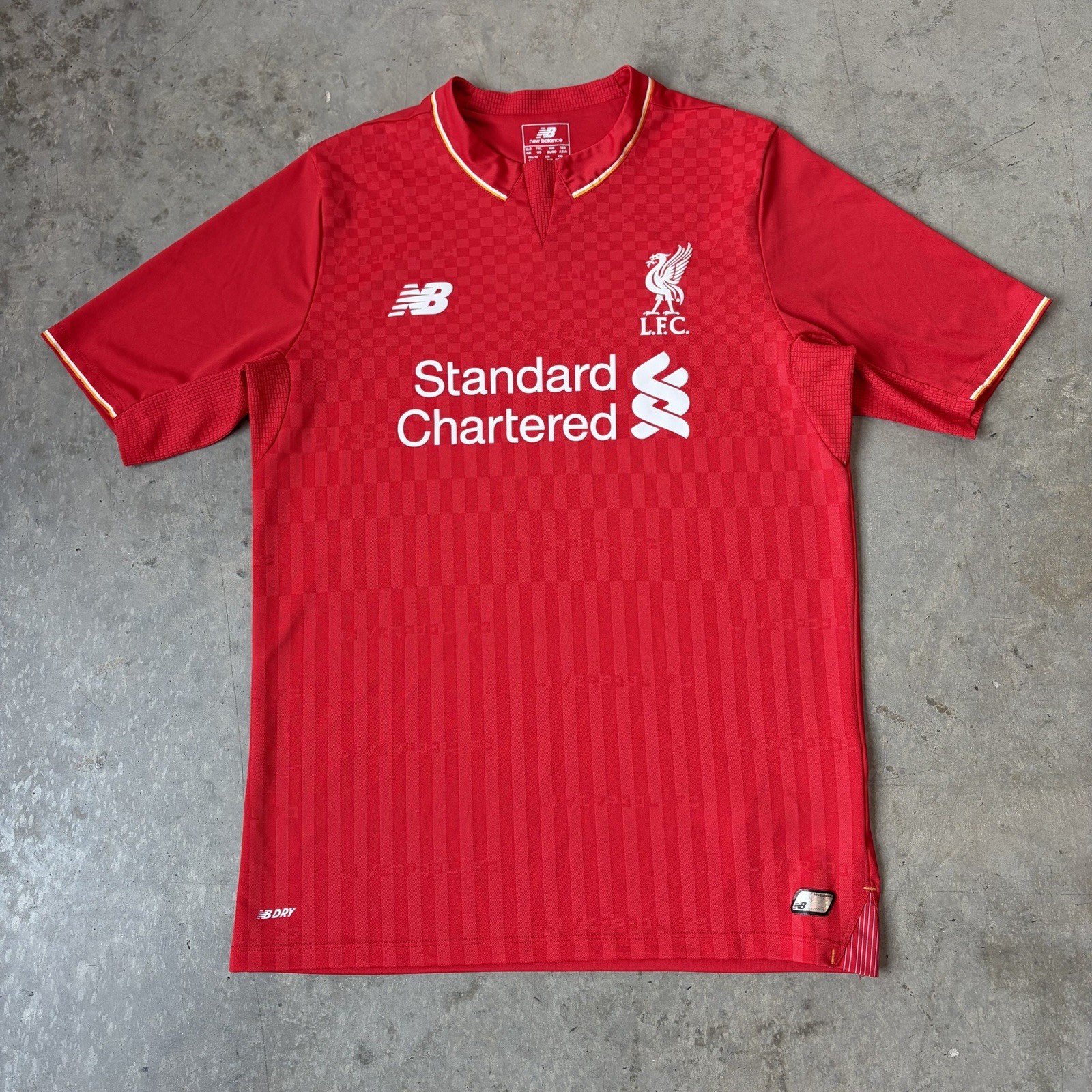 2015 2016 New Balance Liverpool FC LFC Home Jersey Kit Shirt Soccer Youth XL