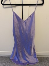 Urban Outfitters Kiss The Sky Purple Satin Dress -XS New 