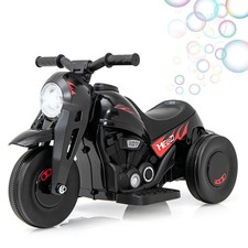 Kids Motorcycle 6V Electric Ride On Car Automatic Bubble Foot Pedal