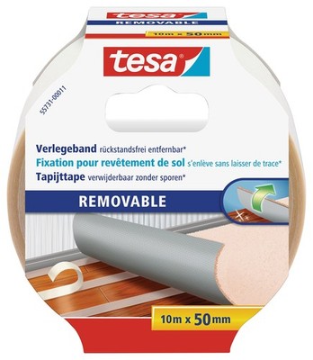 Verlegeband doppelseitig 10m x 50mm tesa - rückstandsfrei, Klebeband
