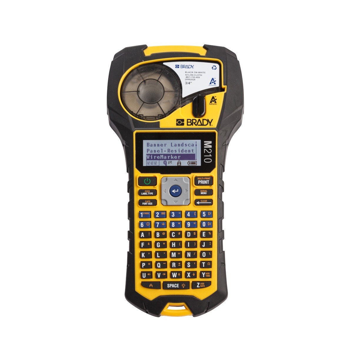 Brady M210 Portable Handheld Label Maker Printer, Yellow/Black, Free Shipping