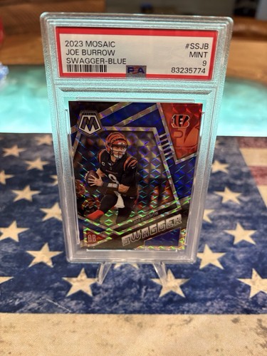 2023 Panini Mosaic Joe Burrow Swagger Blue /99 #SS-JB PSA 9