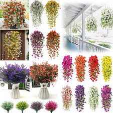 Artificial Flowers UV Resistant Plastic Fake Plants Home Wedding Decor Outdoor