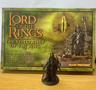 Sauron Zinn Metall Inkl OVP Der Herr der Ringe Tabletop MESBG Sehr guter Zustand