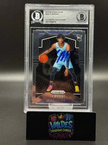 Ja Morant 2019-20 Panini Prizm Rookie RC #249 Beckett Authentic Auto | Memphis