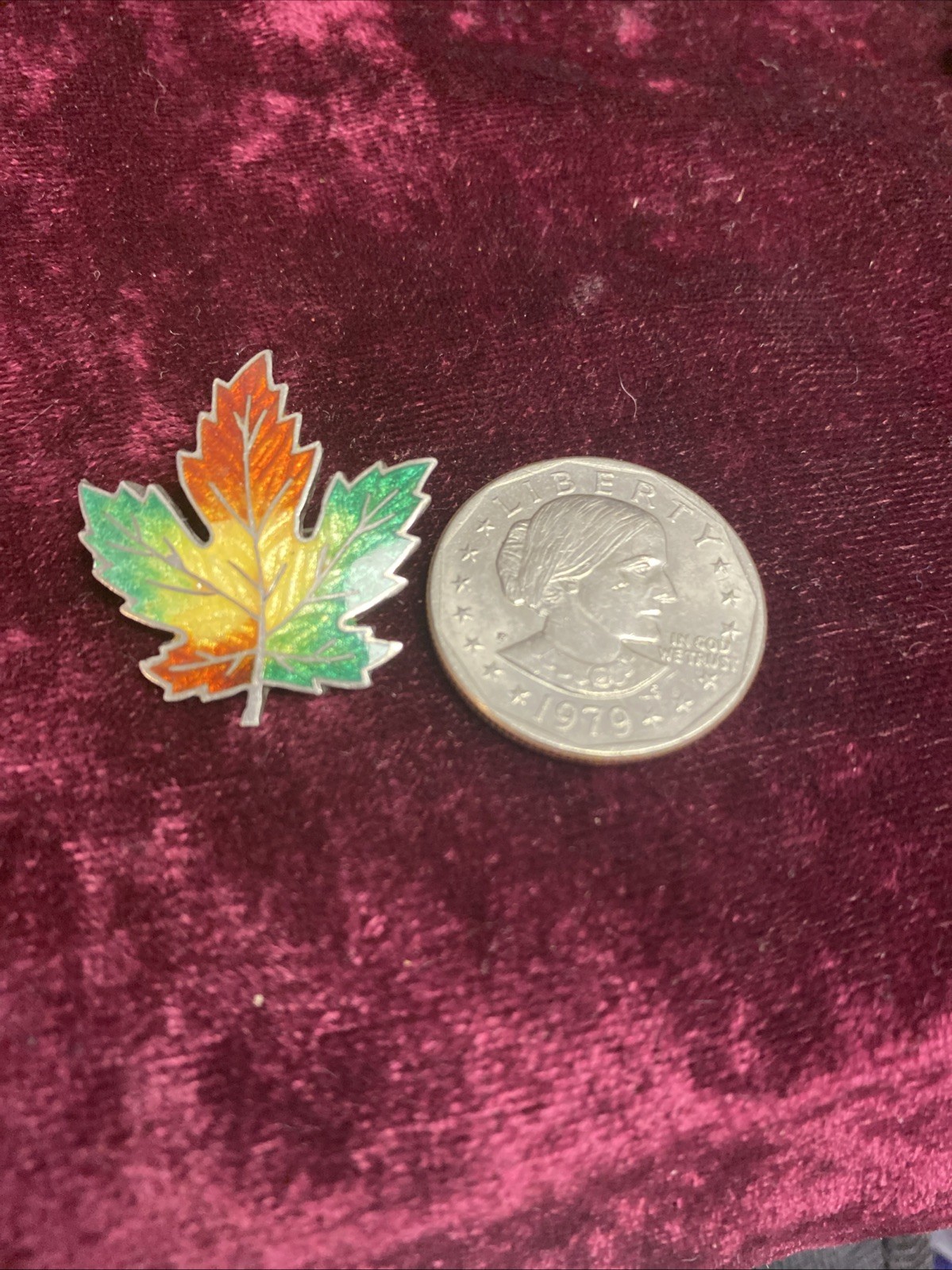 Sterling Silver Maple Leaf Pin - image 1
