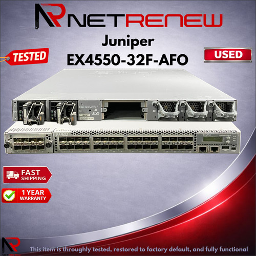 Juniper EX4550-32F-AFO 32 Ports Switch  10Gbps SFP+ w/EX4550-EM-8XSFP