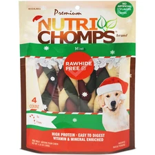 6" Mint Flavor Dog Chews, Rawhide-Free, Holiday Stocking Stuffers (4 Count)