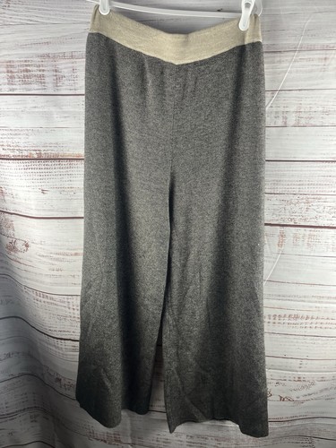Sisters Stretchy Wide Legs Pants Women’s Large Gray Elastic Waist - Picture 1 of 8