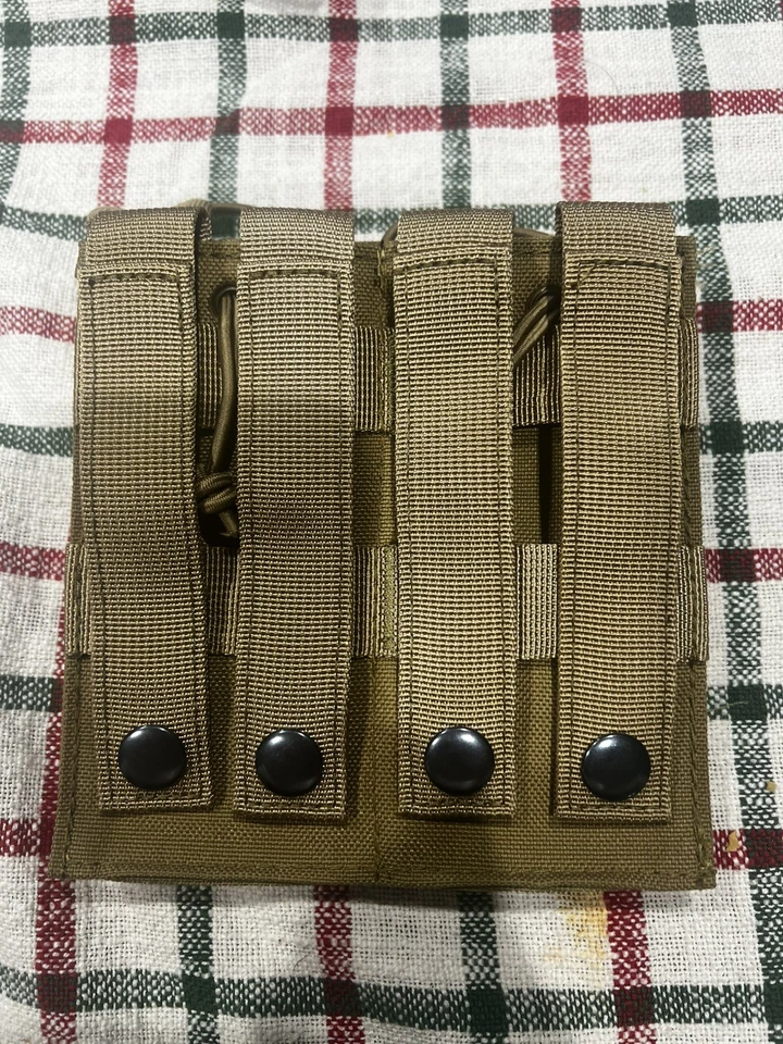 Double MOLLE Accessory Bag Nylon Magazine carrier Tactical  military two pouches - Image 4 of 4