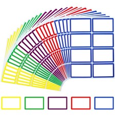 Name Tag Stickers,15 Colors Available,200pcs Name Tag Labels,3.5" x 2.25" Nam...