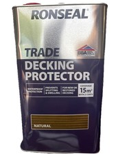 Ronseal TRADE 5L Natural Decking Protector | Waterproof Protection, Dinted Tin