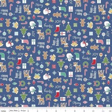 Riley Blake Designs Fabric   1/2 Yard Cut   Cozy Christmas - Quilting Cotton