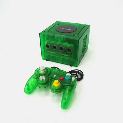 Nintendo GameCube Konsole - Custom Transparent Grün - Full Setup - Unikat NGC