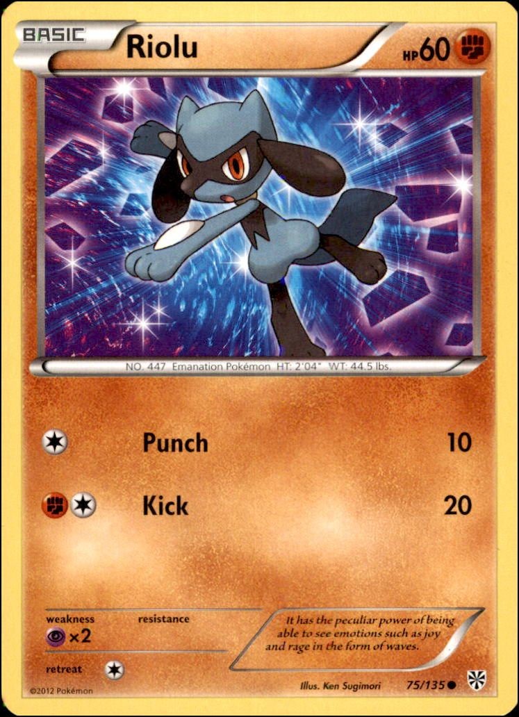 Pokemon - Riolu (75) #75/135 - Plasma Storm Common