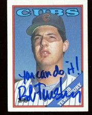 CHICAGO CUBS mlb BOB TEWKSBURY words to kids SIGNED autograph 2355