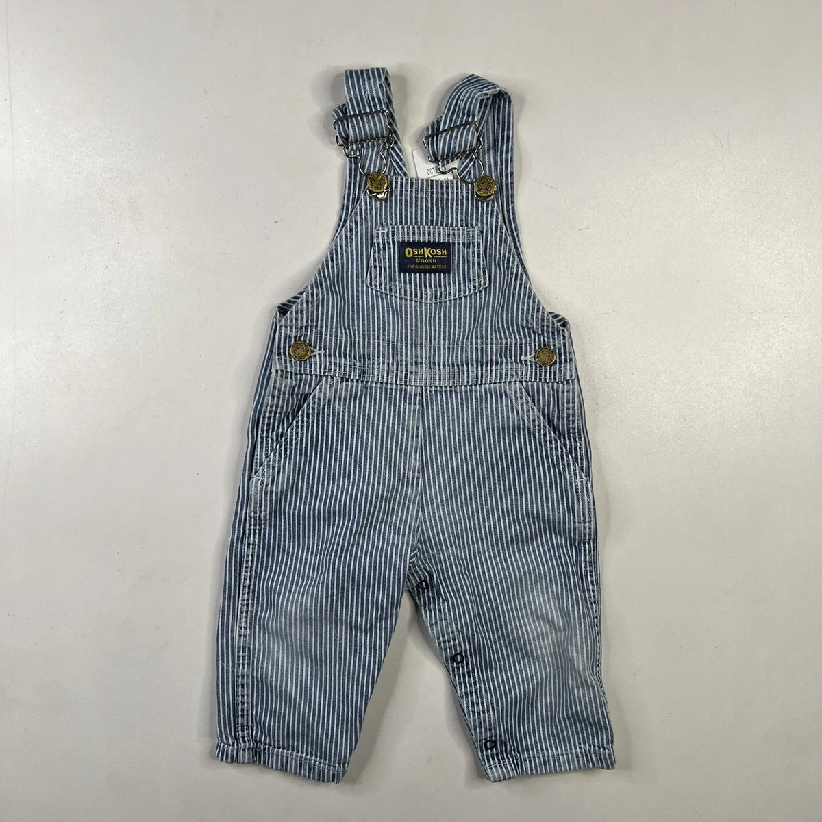 Vintage 90s OshKosh B gosh Vestbak Baby Boys Blue White Pin