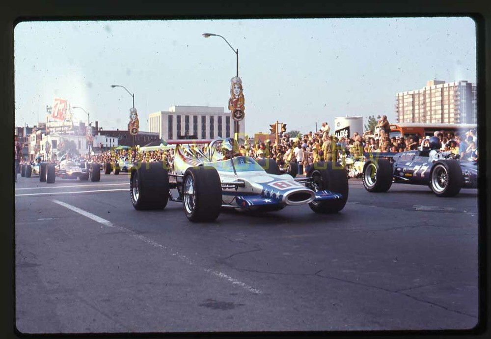 1972 Indy 500 Parade - Race Cars / Sahara Grotto Clowns - Vtg Slides Lot of 3