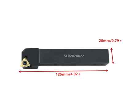 20mm SER2020K22 CNC External thread turning tool holder + 1pcs 22ER N60 insert