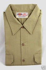 Dickies Khaki Long Sleeve Work Shirt Button Up