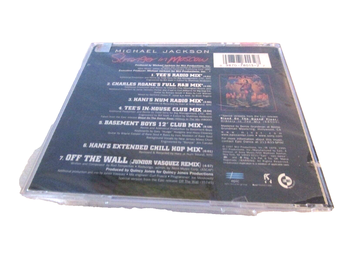 New Michael Jackson Stranger In Moscow 7 Track CD Single USA