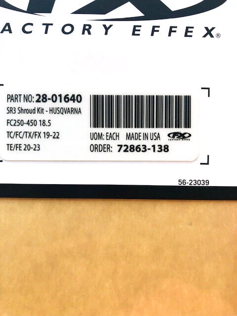 Fundas gráficas Effex SR3 de fábrica Husqvarna FC TC FX TX 125-450 20 21 22 NUEVAS Foto 2 de 2