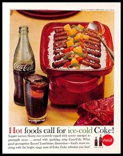 1962 Coca Cola Vintage PRINT AD Coke Beverages Ice Cold Drink Food