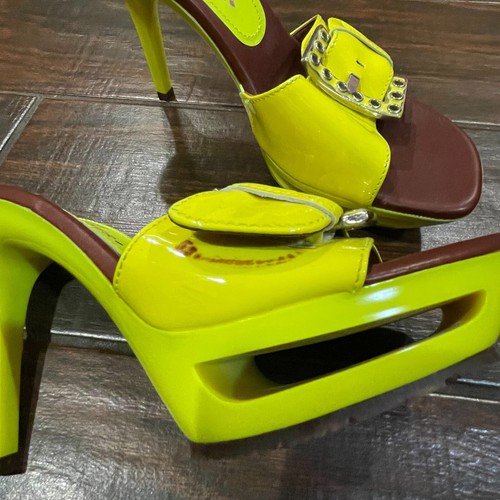 Donald J. Pliner Couture Lime Green Heels Size 6 - Picture 9 of 10