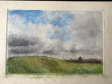 Franz Ehmke *1928-2018 Pastel Easter Sunday 23.03.2008 Fields Meadows Signed