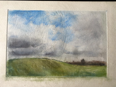 FRANZ EHMKE *1928-2018 PASTEL EASTER SUNDAY 03/23/2008 FIELDS MEADOW SIGNED