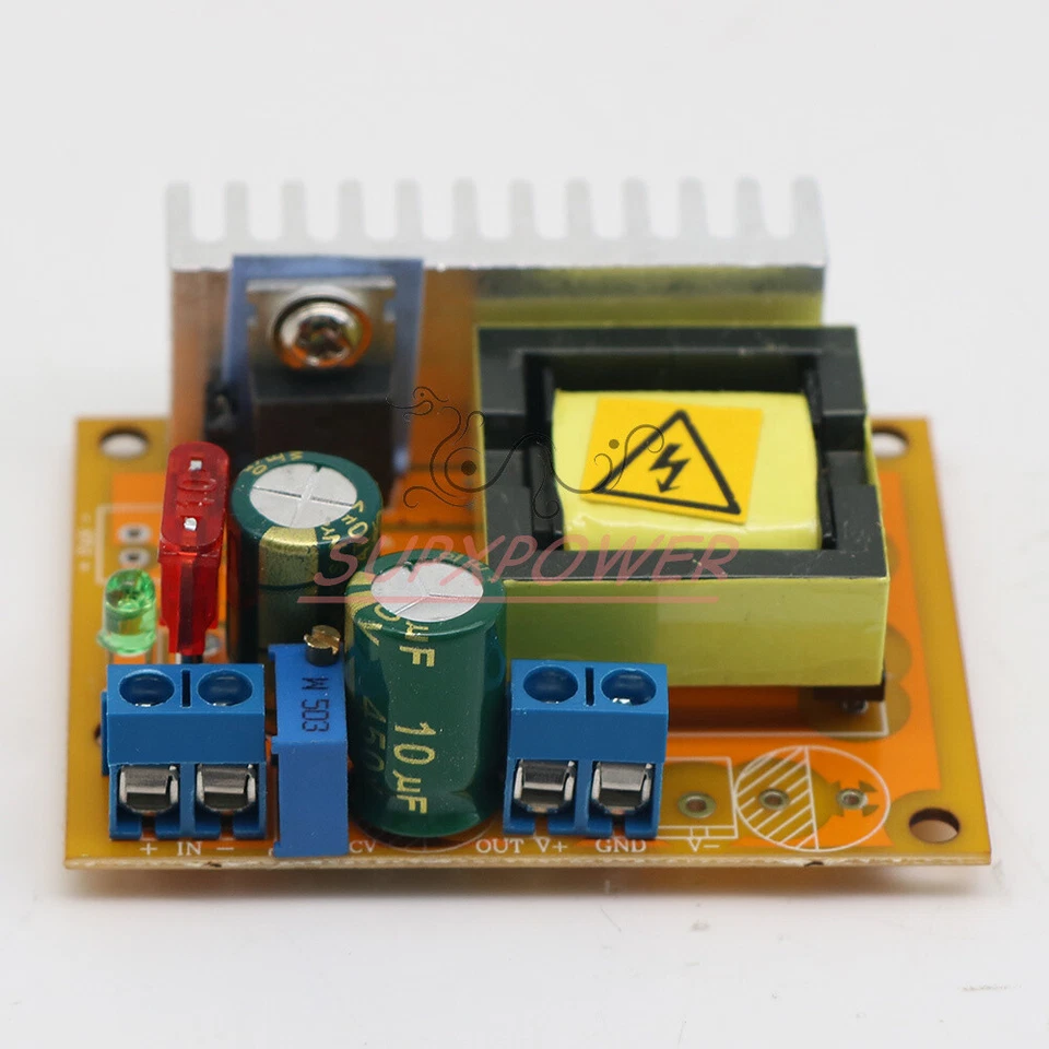 New High Voltage ZVS DC-DC Boost Converter Regulator 8-32V 12V to 45V-390V (1PC) - Image 3 of 4