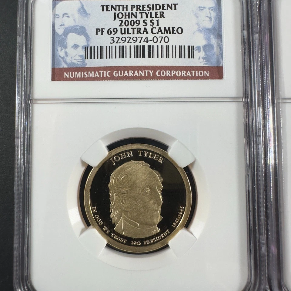 2009 S  Proof Presidential Dollar Set NGC PF69 Ultra Cameo 4 coins - Image 2 of 4