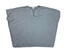 Natori Women's Sz M Night Shirt Dolman Short Sleeve Heather Gray Pajama Top EUC