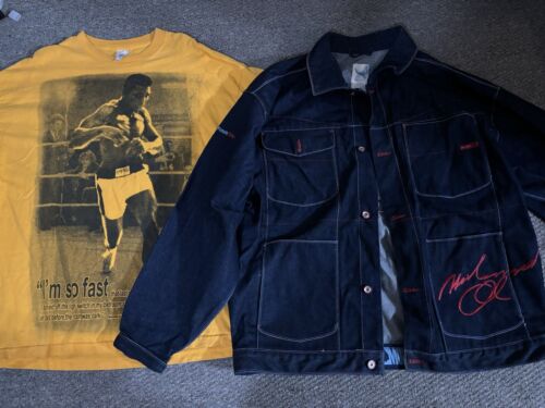 Platinum Fubu Muhammad Ali Jean Jacket 3XL And Ye… - image 1