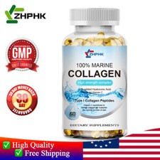 Marine Collagen W/ Hyaluronic Aid for Immune Support, Hair,Skin,Nails Health