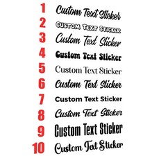 Custom Car Stickers Personalised Name Lettering Sticker Window Bumper Decal 20cm
