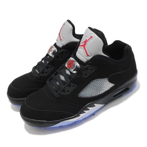 black and red jordan 5 low