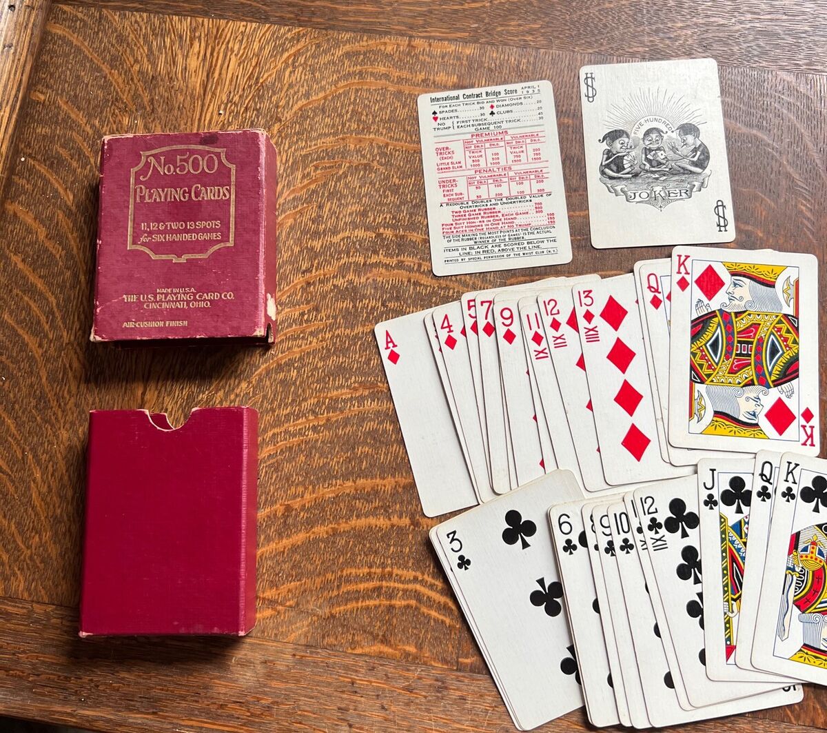 未開封Apple Playing Cards (Appleトランプ) Vintage US Playing Card Co. No 500 Playing Cards Complete