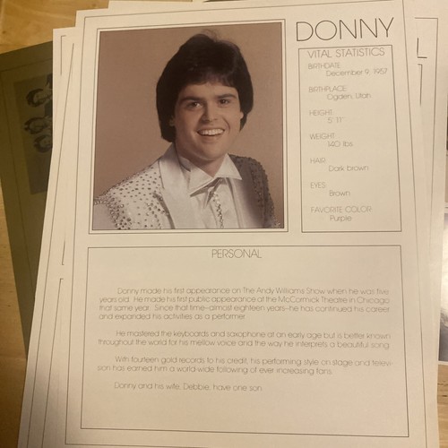 1980 Osmond International Fan Club Welcome Kit - Member Card & Certificate Blank - 第 7/19 張圖片