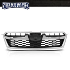 Front Upper Bumper Grille Grill w/ Chrome Trim Fit For 2012-2016 Subaru Impreza
