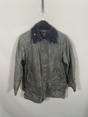 BARBOUR VIYELLA WAX Jacket - Size Medium - Navy -… - image 1