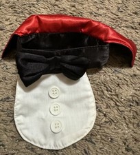 NEW  VAMPIRE COSTUME Pet Cat Dog Dress Up Collar Black Bow Tie Suit Halloween