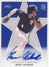 REECE HOLBROOK 2020 Leaf Perfect Game PG Blue AUTO /15 NORTH CAROLINA UNC