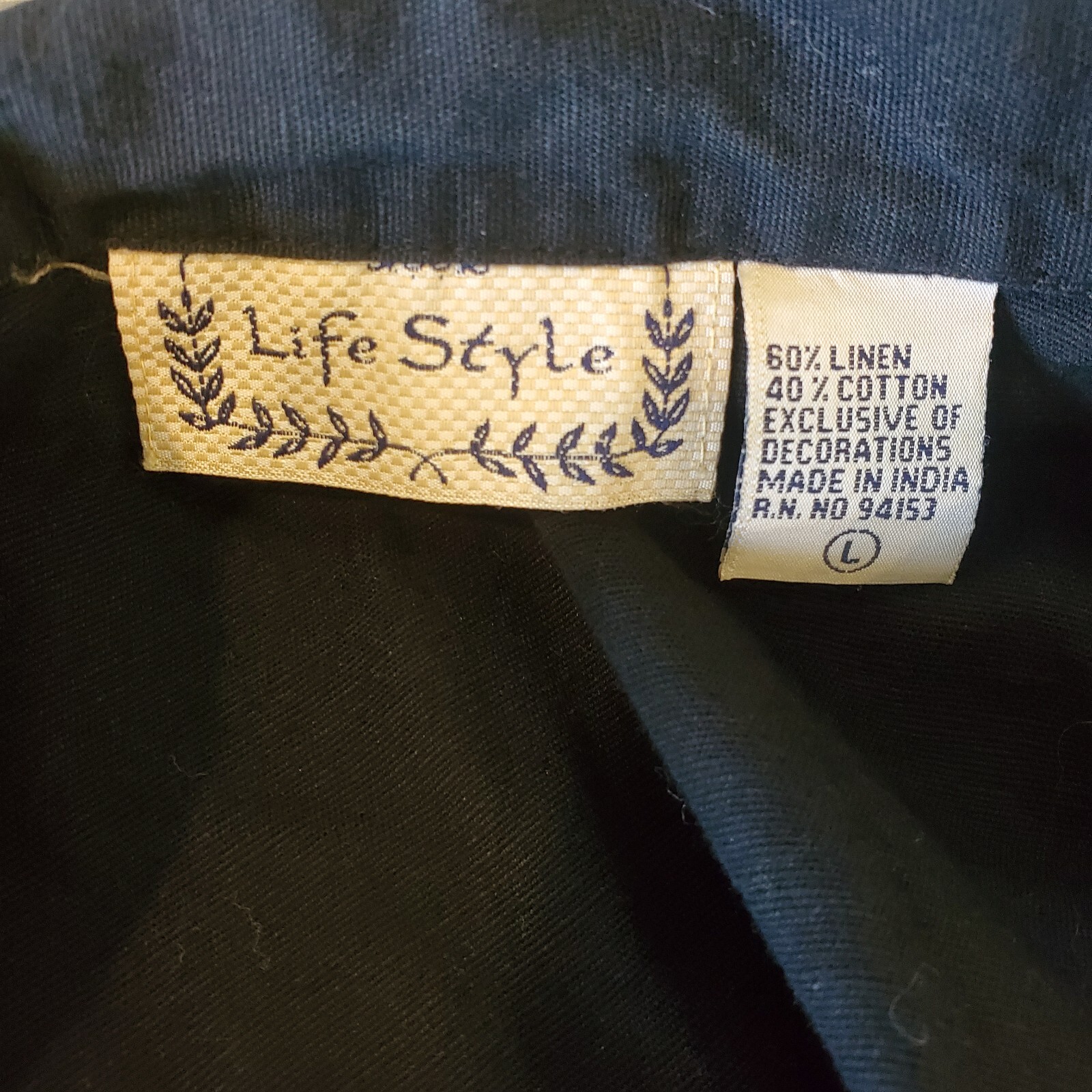 90s Patchwork Jacket Black Medium Patchwork Embro… - image 4