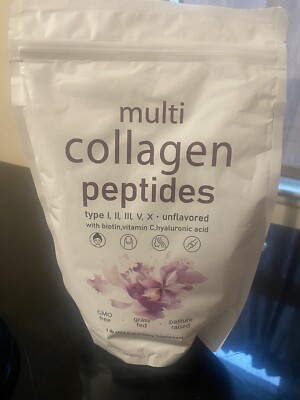 Multi Collagen Peptides Powder-TypeI,II,III,V,X-Hyaluronic Acid,Biotin&Vitamin C
